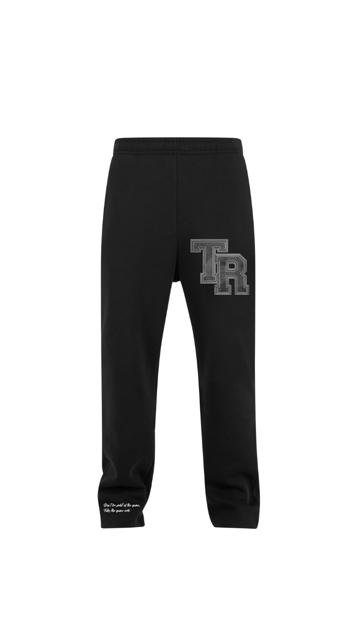 TR LOGO BLACK STRAIGHT JOGGER