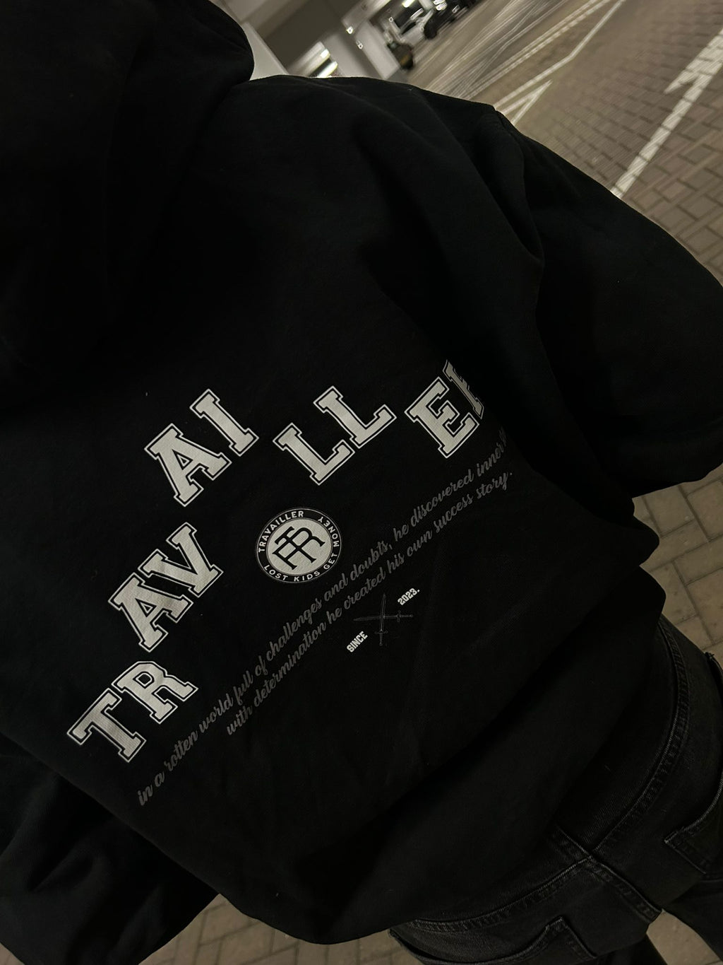 VARSITY BLACK HOODIE