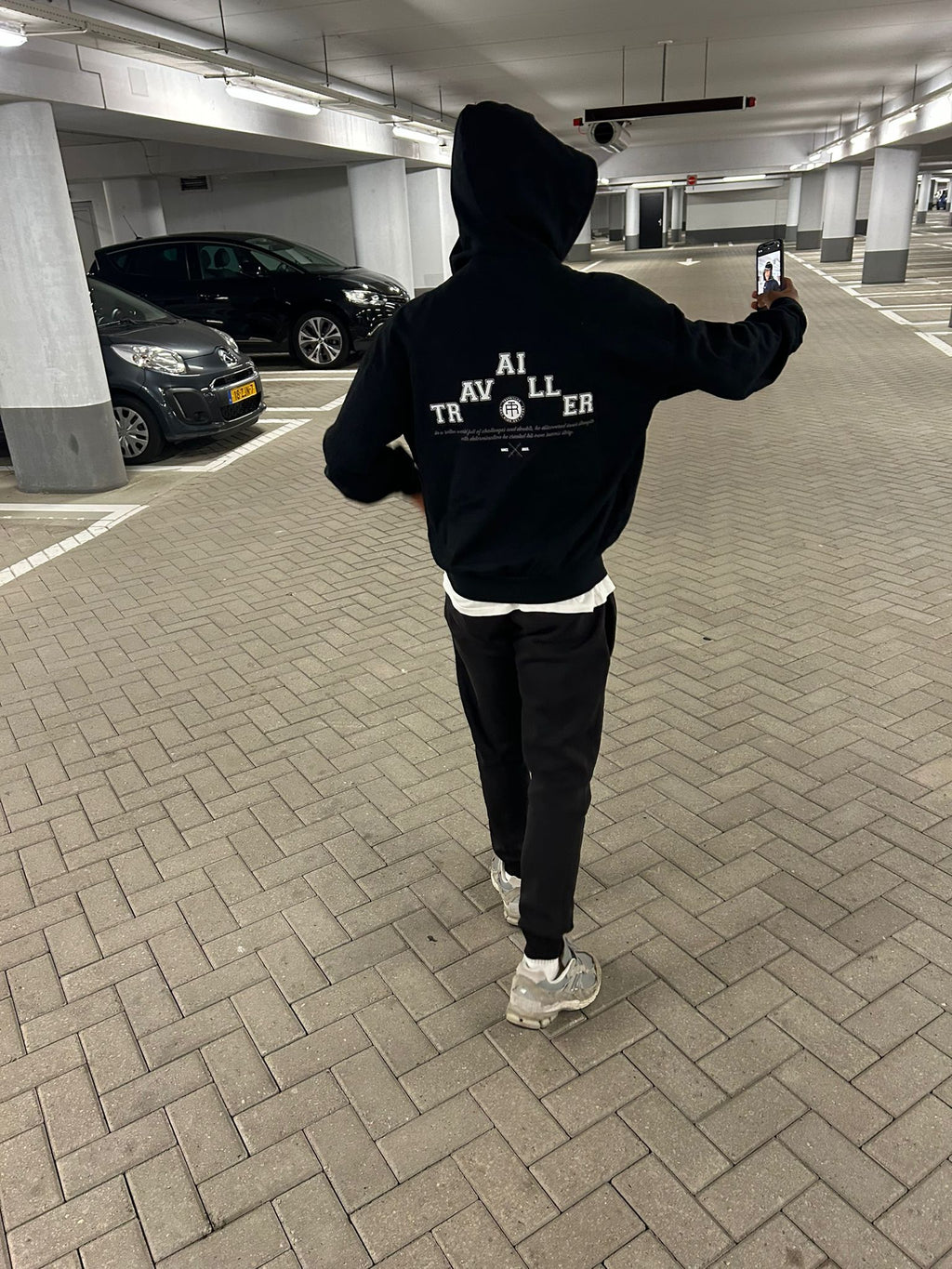 VARSITY BLACK HOODIE