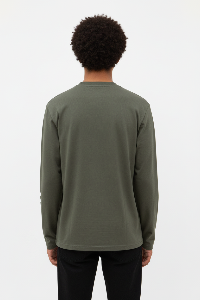 COLLEGE LONGSLEEVE | OLIVE GREEN