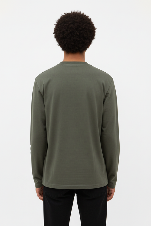 COLLEGE LONGSLEEVE | OLIVE GREEN