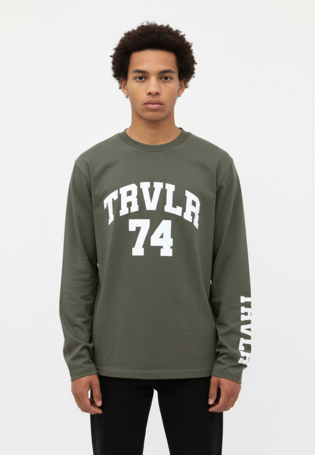 COLLEGE LONGSLEEVE | OLIVE GREEN