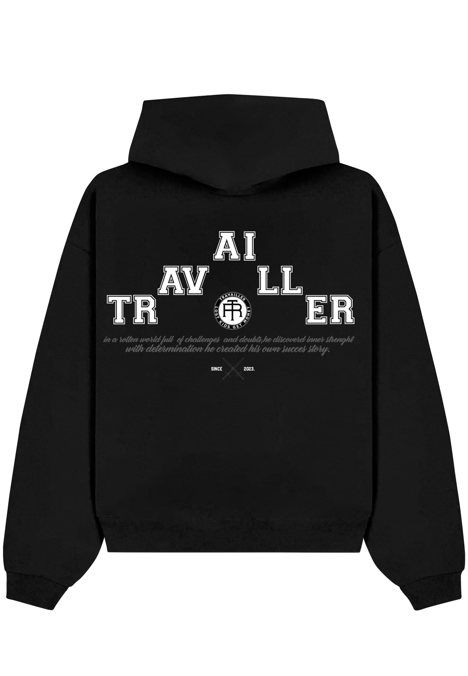 VARSITY BLACK HOODIE